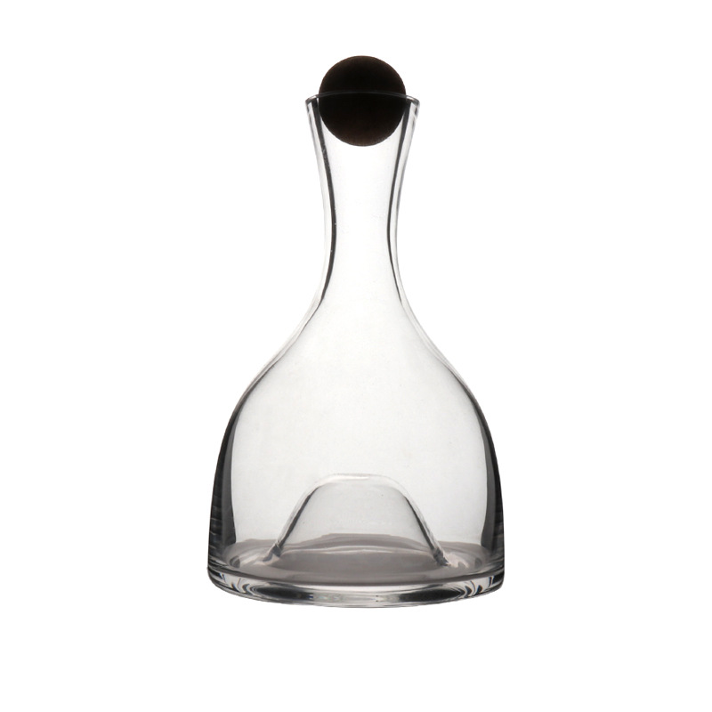 Handcrafted crystal glass decanter, concave-bottomed flat-mouthed pot, cocktail shaker, pouring vessel. The wine merchant can print the logo. Cork Specification drawing