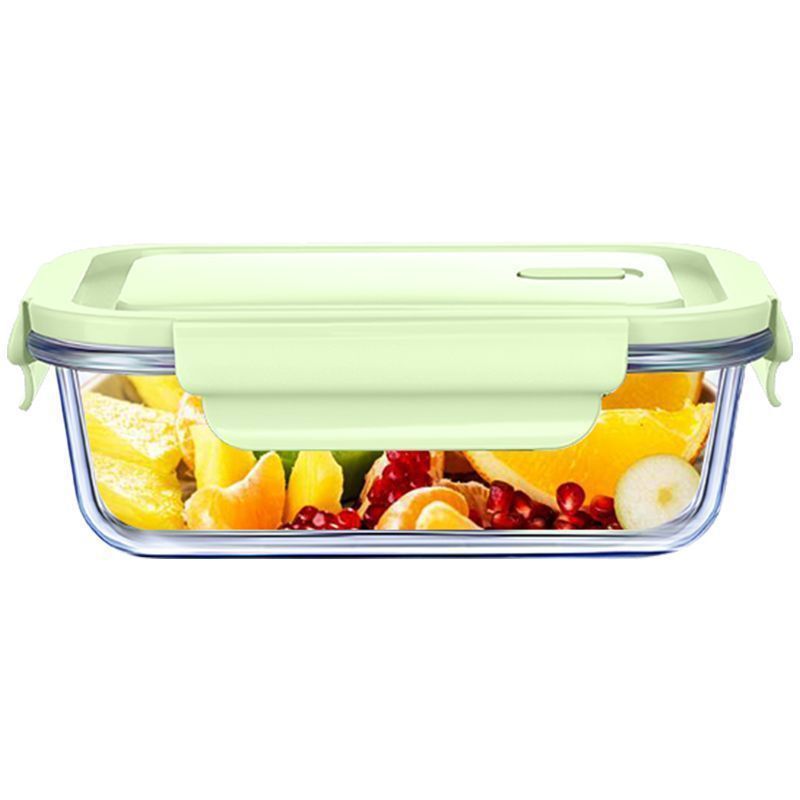 High borosilicate glass fresh-keeping lunch boxes, food-grade lunch boxes, high-temperature resistant and microwave-safe, office lunch boxes, gift wholesale Item Picture