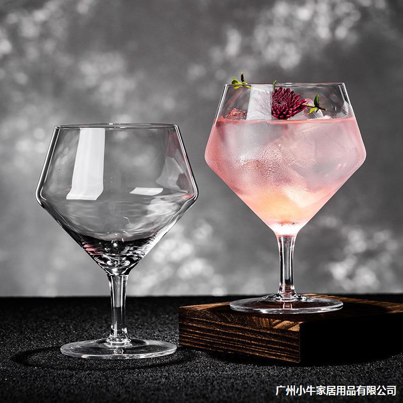 Diamond-shaped cocktail glasses, mixing glasses, gin and tonic glasses, highball glasses, glass brandy glasses, ambient wine glasses wholesale details Picture