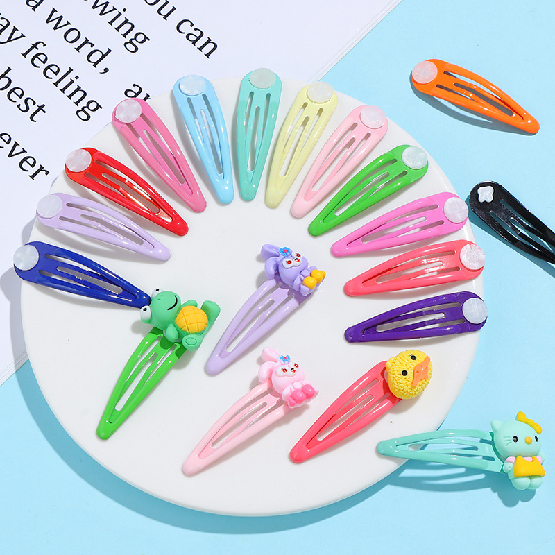 Web celebrity with tray gasket candy color drip BB levels clip to DIY craft clip hairpin hair accessories with children full figure