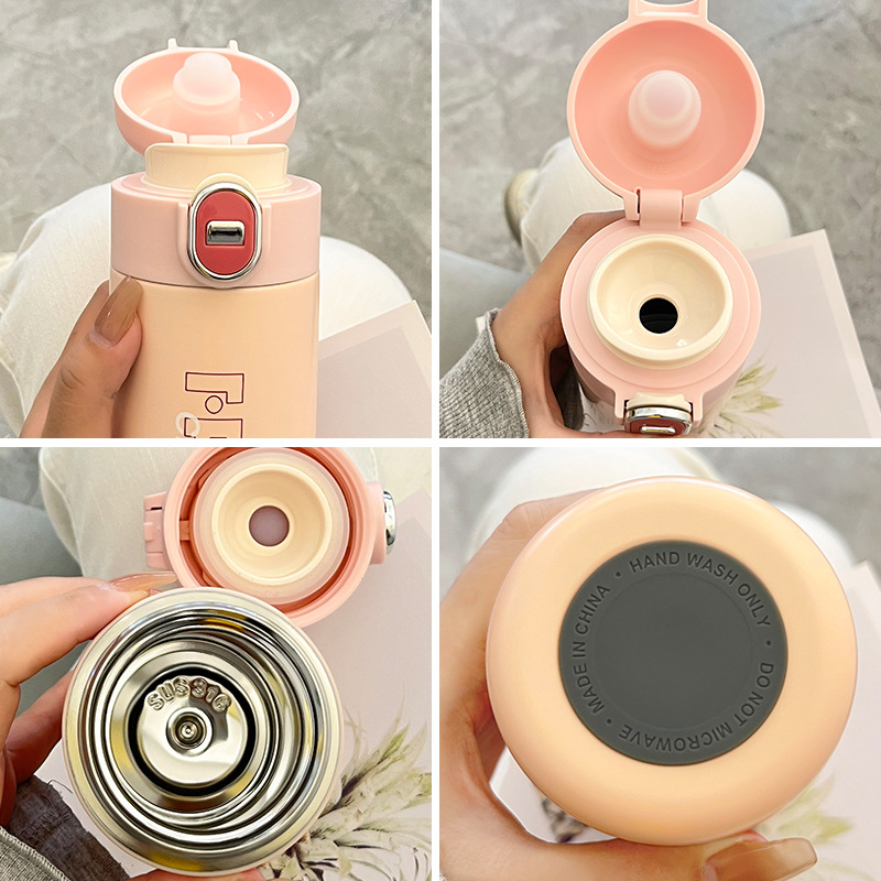 Simple and fresh 316 stainless steel insulated cup, portable water cup for girls, Korean style ins style, personalized and casual cup details Picture