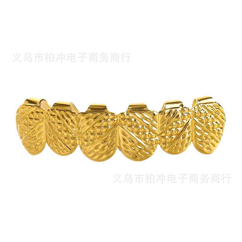 Hip-hop braces, Easter and Halloween mascots, dance party Hip-hop braces, real gold electroplated smooth surface twill style braces Application Scenario