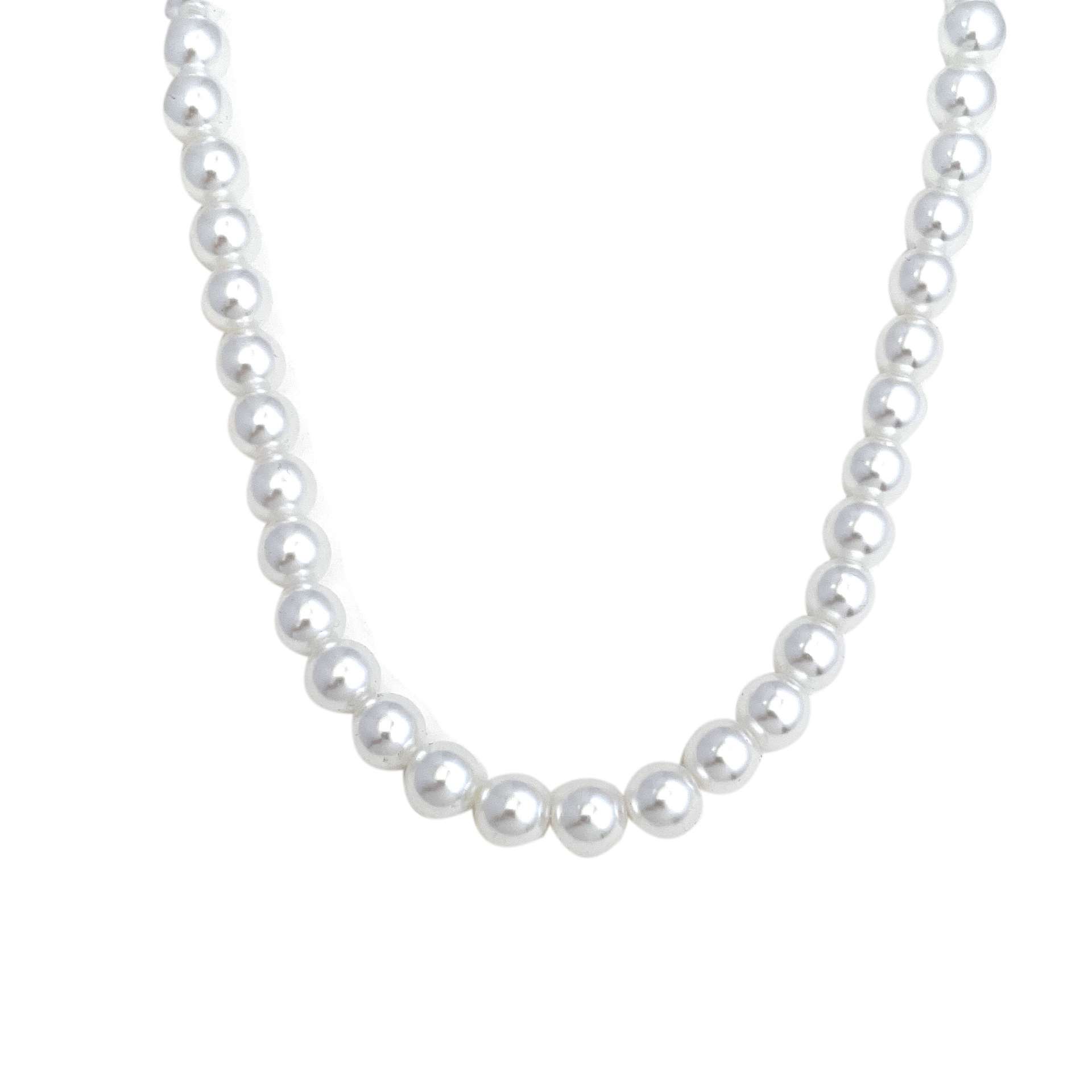 Japanese and Korean ins pearl necklace, light luxury and niche French retro collarbone chain, 2023 new style stylish necklace Item Picture