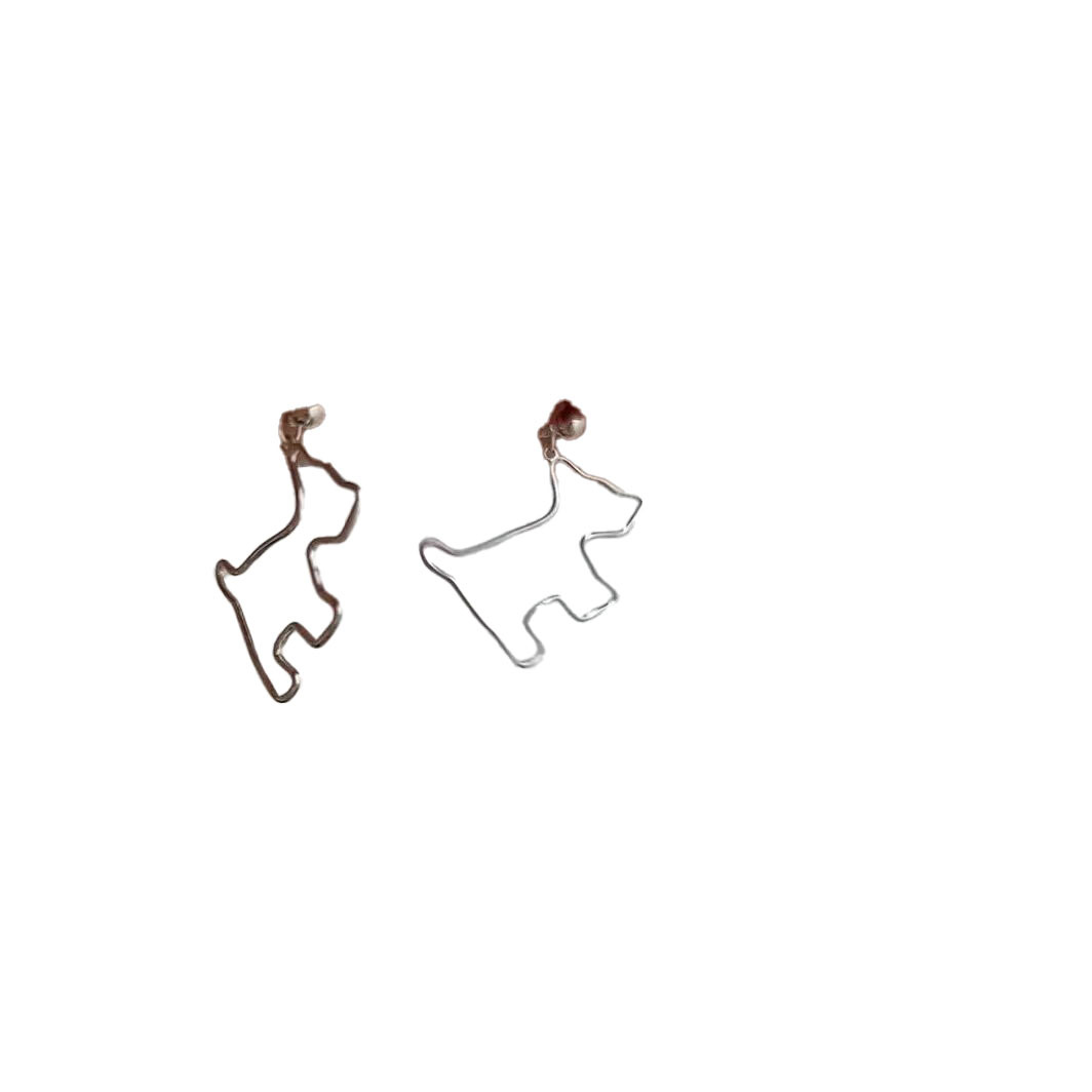 Cute and unique puppy earrings with a niche design sense, new women's earrings in 2025, a bestseller with a simple and versatile personality Item Picture