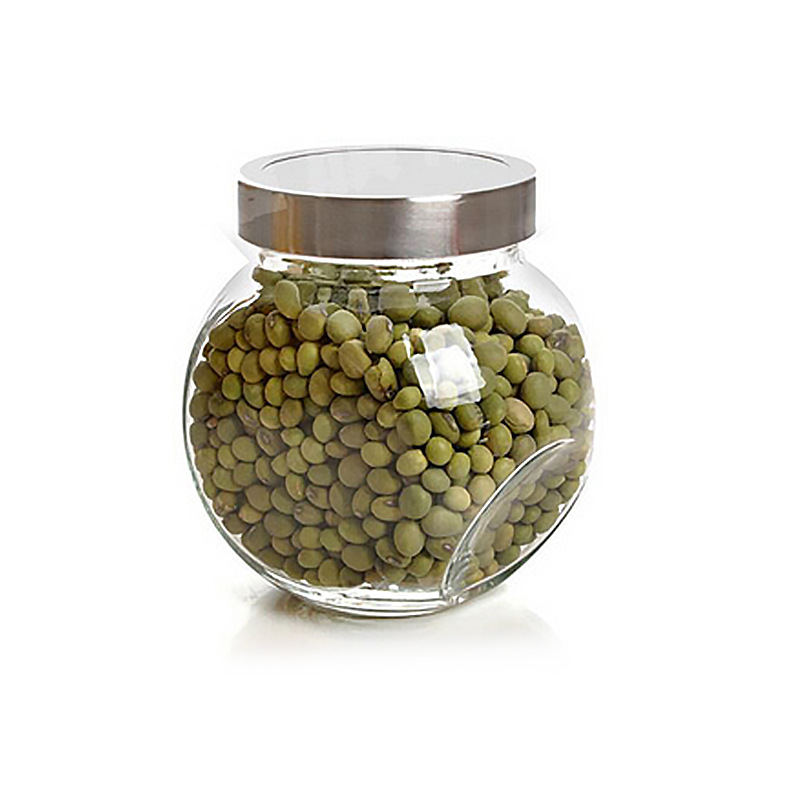 Glass flat-bone storage jar, sealed bottle, candy flower tea jar, honey wedding candy bottle, honey bottle, liquid storage bottle Application Scenario