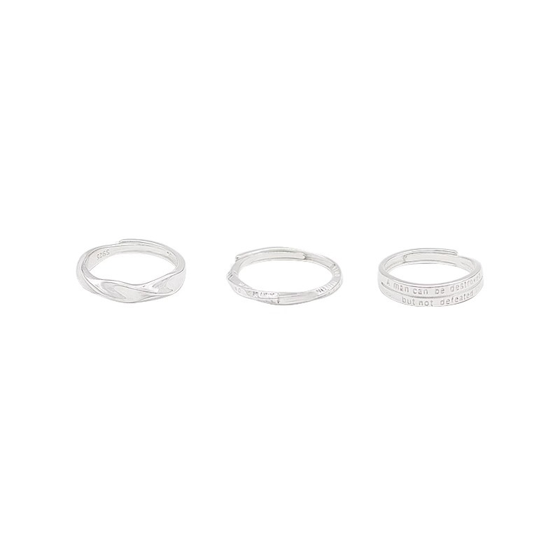 Korean Mobius geometric ring for women, S925 sterling silver, fashionable layered open index finger ring, a niche and high-end ring Item Picture