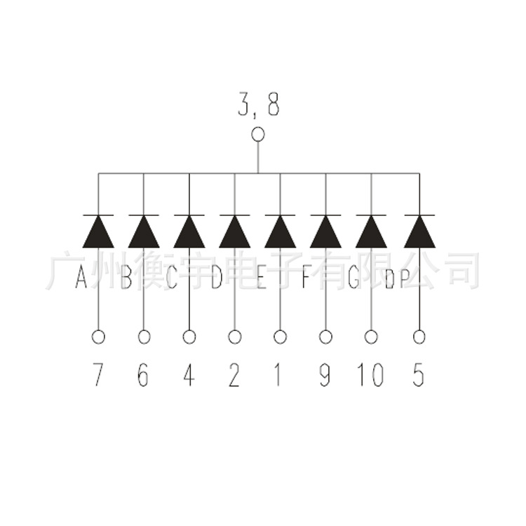 0.56-inch 1-position emerald green digital tube 5161AGG co-negative and 5161BGG co-positive digital tubes Item Picture