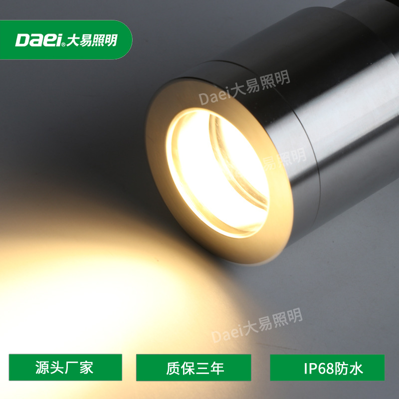 Exposed underwater LED spotlights, IP68 stainless steel underwater outdoor waterproof fishpond, COB underground CREE swimming pool lights Specification drawing