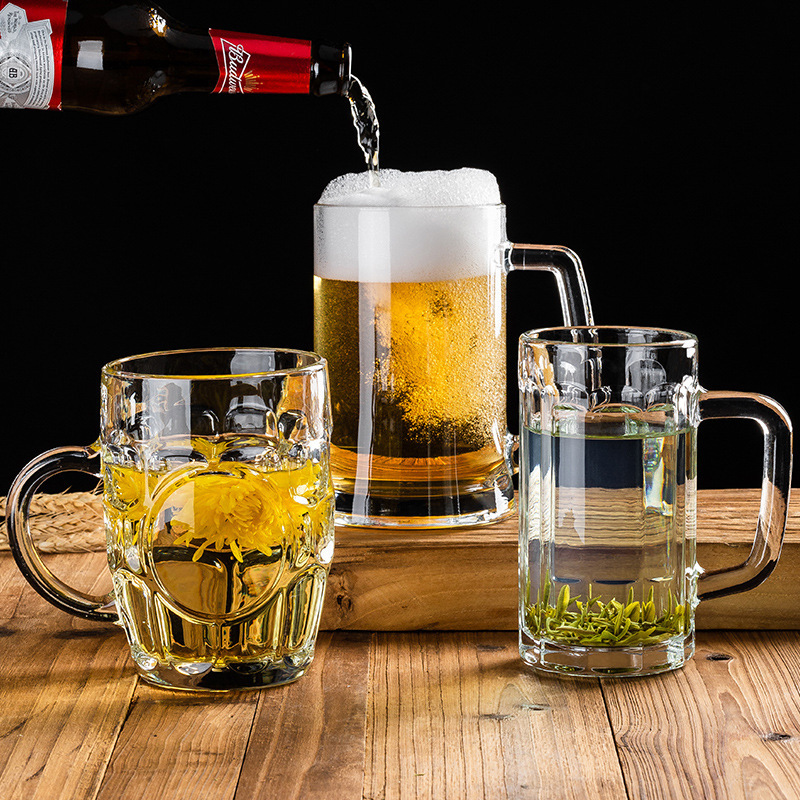 Deliqing Apple glass bar Beer mugs, tea cups, water cups, glass Hite cups, draft beer cups, beverage cups full figure