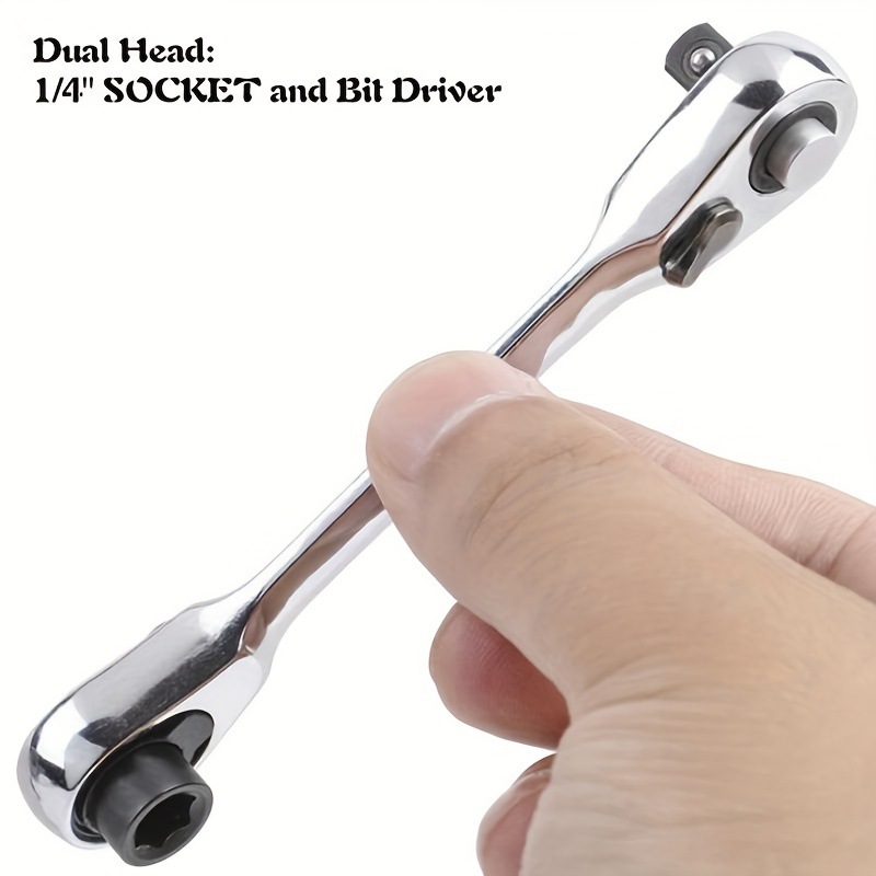 72-tooth mini ratchet wrench for narrow and small Spaces, 1/4 small flying socket wrench for forward and reverse rotation details Picture