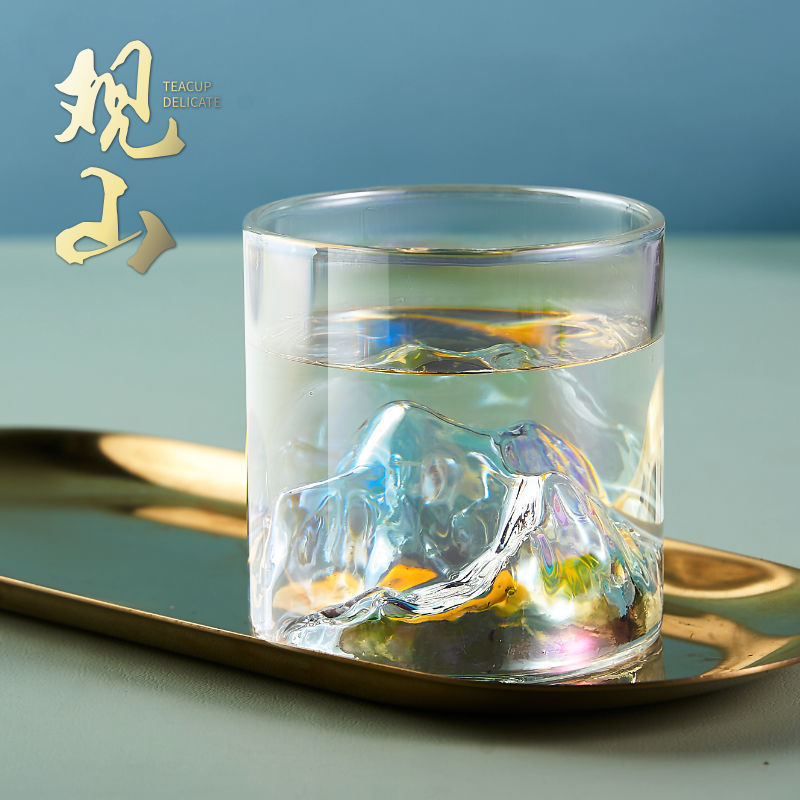ins Douyin distribution: Guanshan Cup, glass Snow Mountain Small Tea cup, Owner's Cup, heat-resistant green tea Tasting cup, Gongfu Tea Trend full figure
