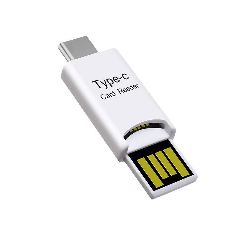 Cross-border dedicated TF card reader for mobile phones, TYPE-C interface, dual-head design, universal computer, tablet, Android system Item Picture