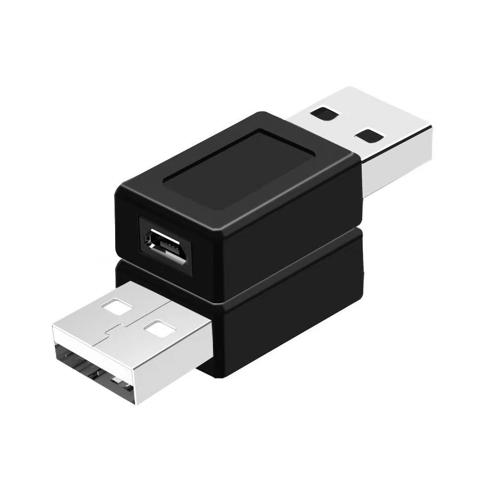 The Micro female to usb male-to-5P female adapter converts A mobile phone data cable into a USB male and micro female details Picture