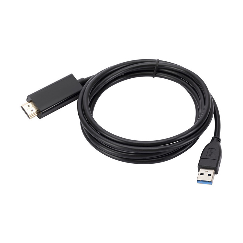 Wholesale USB2.0 interface to HDTV cable, 1080P driverless adapter cable, audio and video synchronization USB to HDTV Item Picture