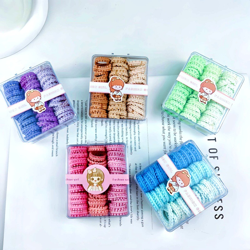 Children's high-elasticity hair-non-damaging rubber bands, Korean hair ties, baby hair bands, princess, cute little girl hair accessories full figure