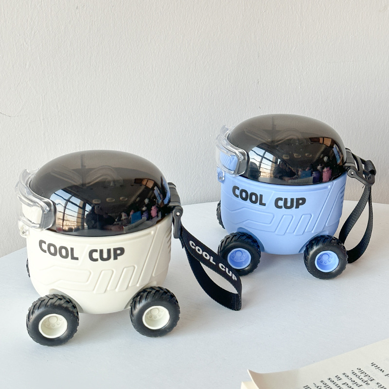 Wholesale of creative Mars rover water cups, fun boys' portable straw cups, children's multi-functional toys, gift cups details Picture