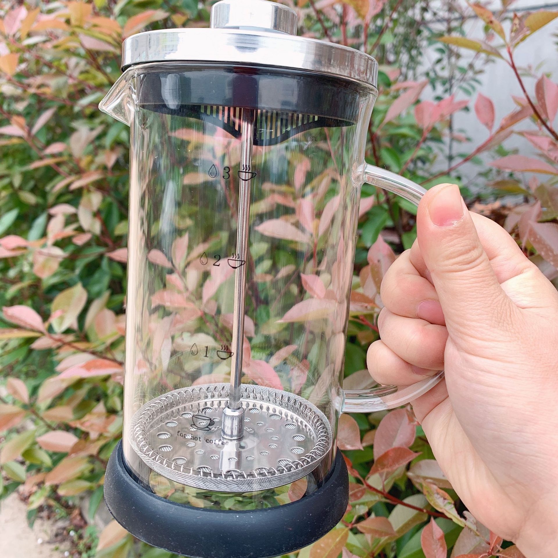 Tea maker, milk frother, cold brew pot, high borosilicate glass handle, French press pot, coffee filter, hand brew pot Specification drawing