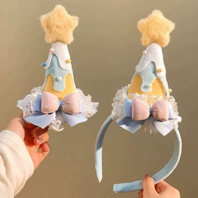A girl's birthday hat, crown, hairband, headwear, cake decoration, scene arrangement, a child's first birthday, princess, Internet celebrity party Application Scenario