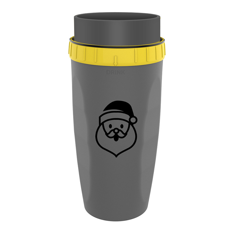 The cross-border bestseller, the French neolid twisty cup without a lid, is a portable and creative plastic cup for children and students Specification drawing