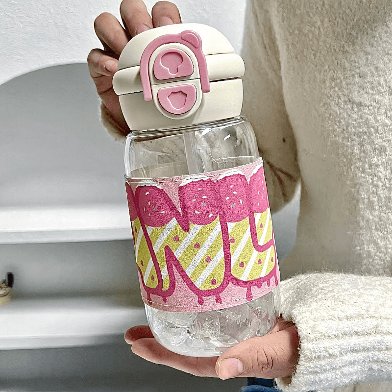New 2025 double-drinking plastic cup, high appearance level for students, cute milk cup for girls on Instagram, portable straw cup for work Application Scenario