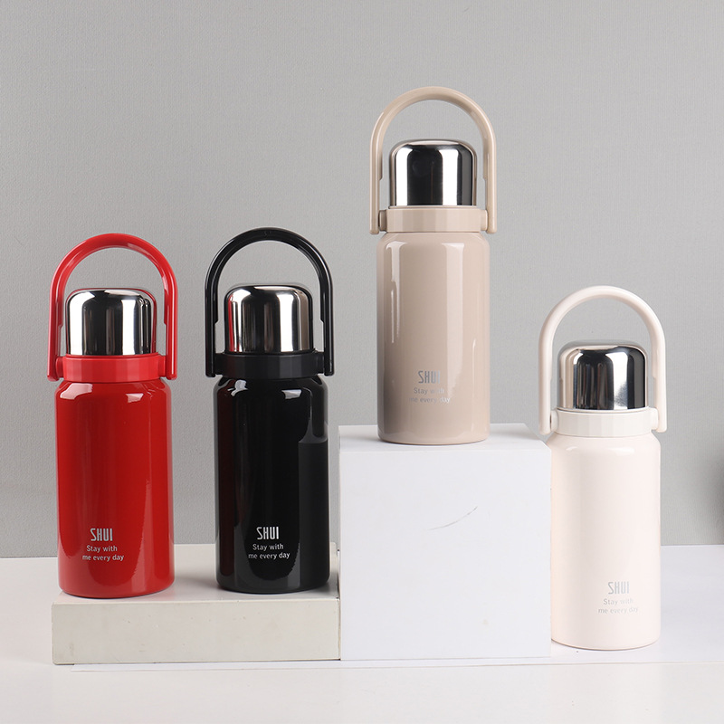 Large-capacity insulated cup, 316 stainless steel insulated pot, tea and water separation, household teapot, portable handle water bottle details Picture