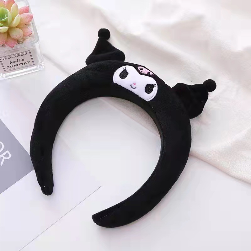 Super cute cinnamon dog Kuromi hair band, adorable face wash makeup hair band, hair clip, Internet celebrity photo cartoon headband, hair accessory details Picture