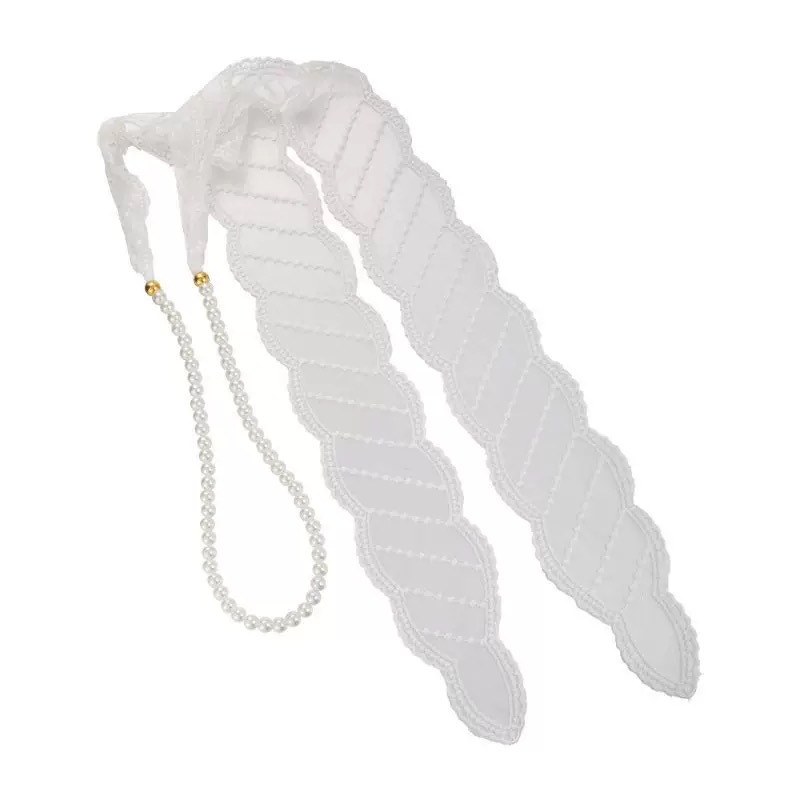 Elegant pearl lace hair band necklace, a bestseller for women in 2025, a long scarf and belt, a versatile and multi-functional silk scarf from Korea Item Picture