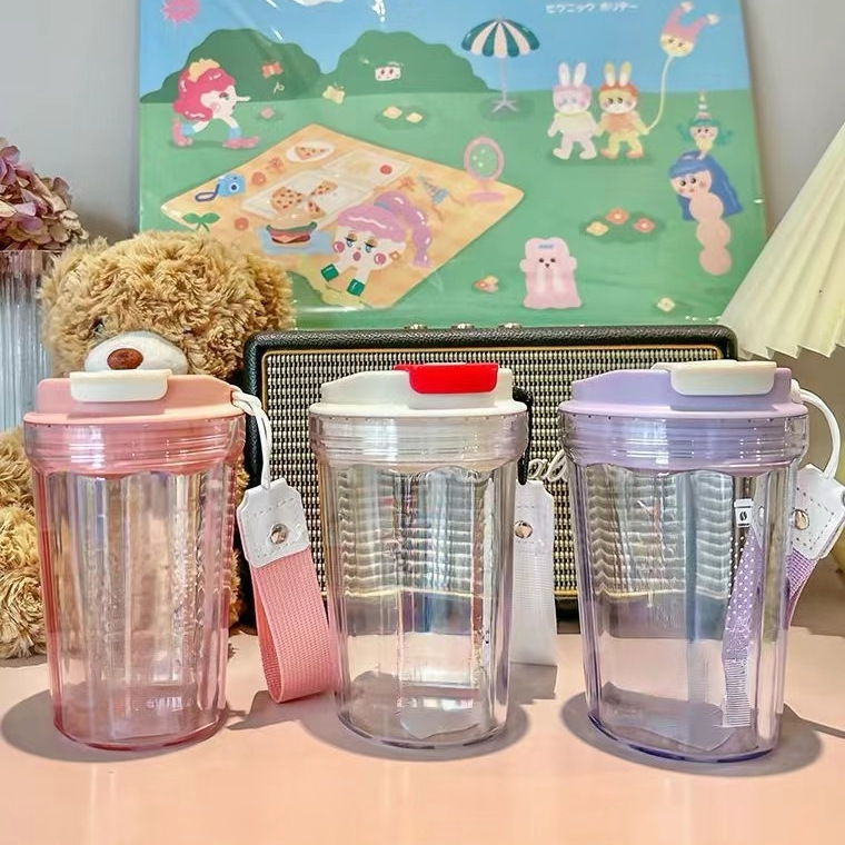 New coffee cups, water cups, popular plastic coffee cups for both men and women, portable and easy to use cups, high-appeartion-level cola cups full figure