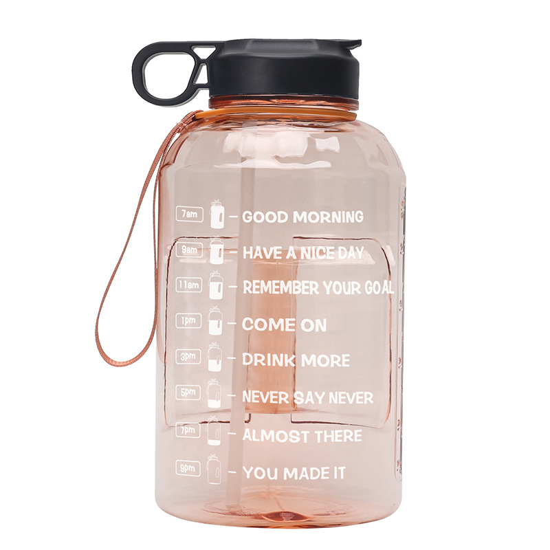 Amazon's new half-gallon 2.2L fitness water bottle, plastic large water bucket and space cup are in stock and available for one-piece shipping Specification drawing