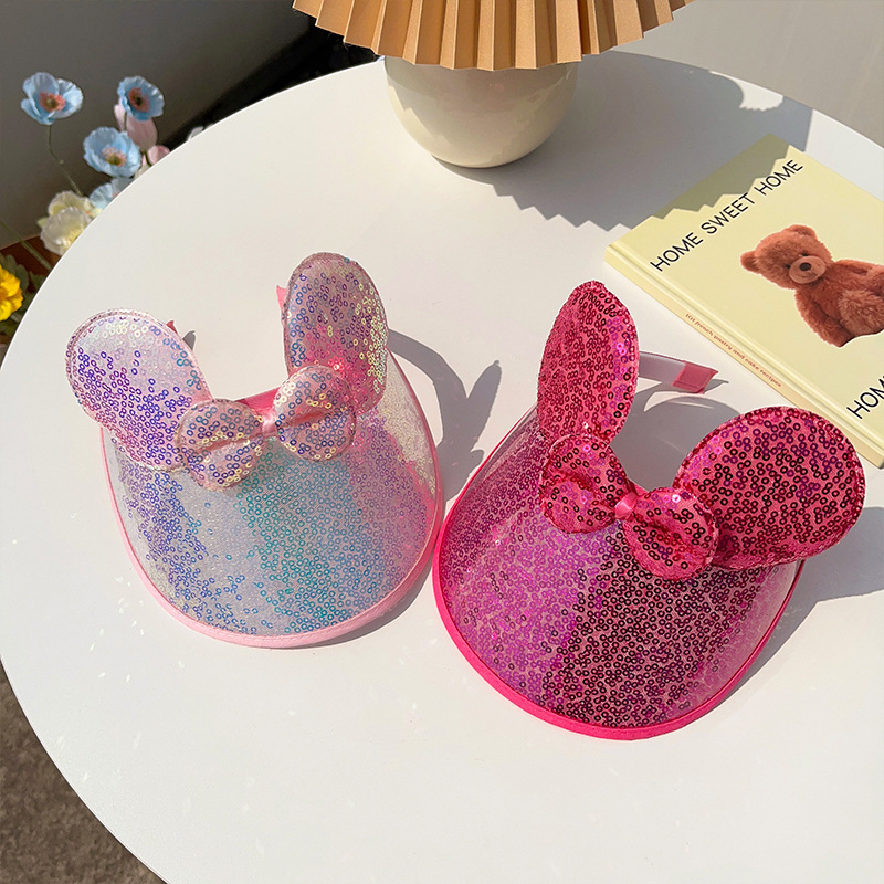 Children's sunshade hair band, summer breathable sun protection cap, head buckle, UV protection, baby broken hair cap, girls' open-top hair accessory details Picture