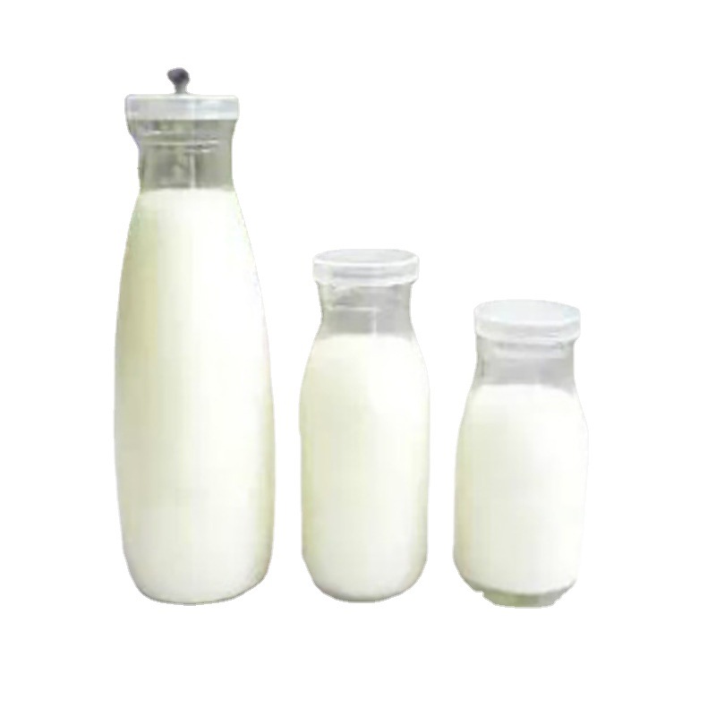 Milk tea bottle, glass bottle with lid, yogurt bottle, milk bar, fresh milk bottle, glass cup, 250ml, 1 jin, milk beverage bottle Item Picture