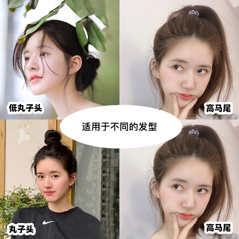 Korean basic candy-colored high-elasticity hair-non-damaging rubber band, girlish heart hair band, wavy hair tie and hair accessory details Picture