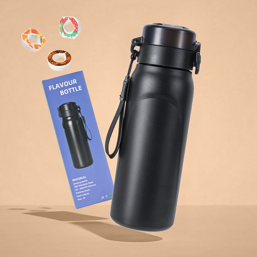 Amazon's best-selling stainless steel playful insulated cup 750ML portable straw Bouncing autumn and winter scented cup, 0 calories, 0 sugar Specification drawing