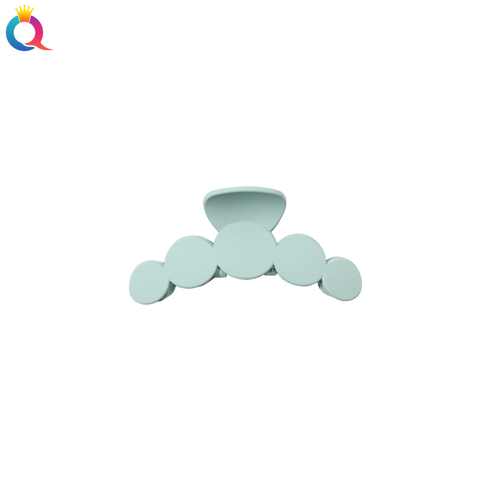Qiyue Korean matte five-round hairpin, versatile for going out, shark hairpin, retro style, back of the head, updo hair clip Item Picture