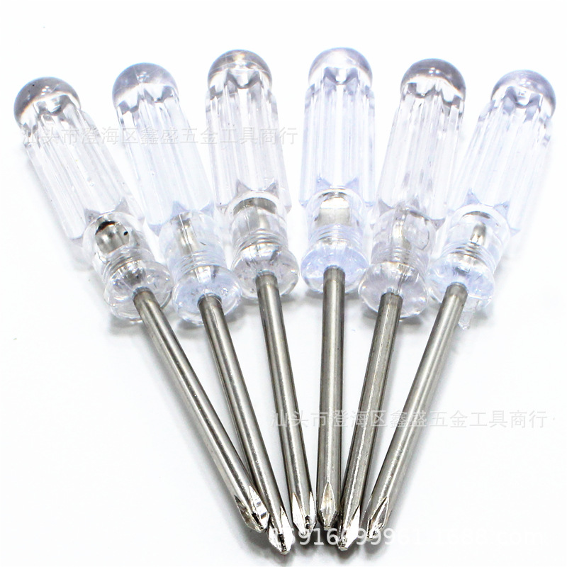 Transparent handle screwdriver, eco-friendly crystal screwdriver, ultra-short mini small screw screwdriver, 3mm cross, 3.0 single character Application Scenario