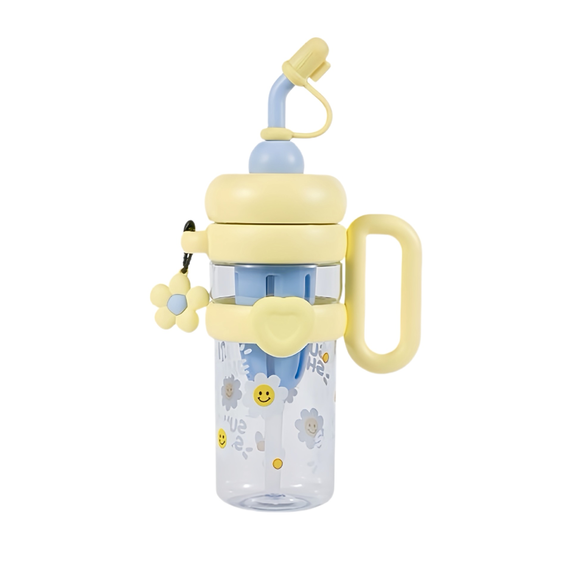 High appearance level tritan water cup for women, large capacity summer office ice cup, tea brewing filter, clear straw cup Item Picture