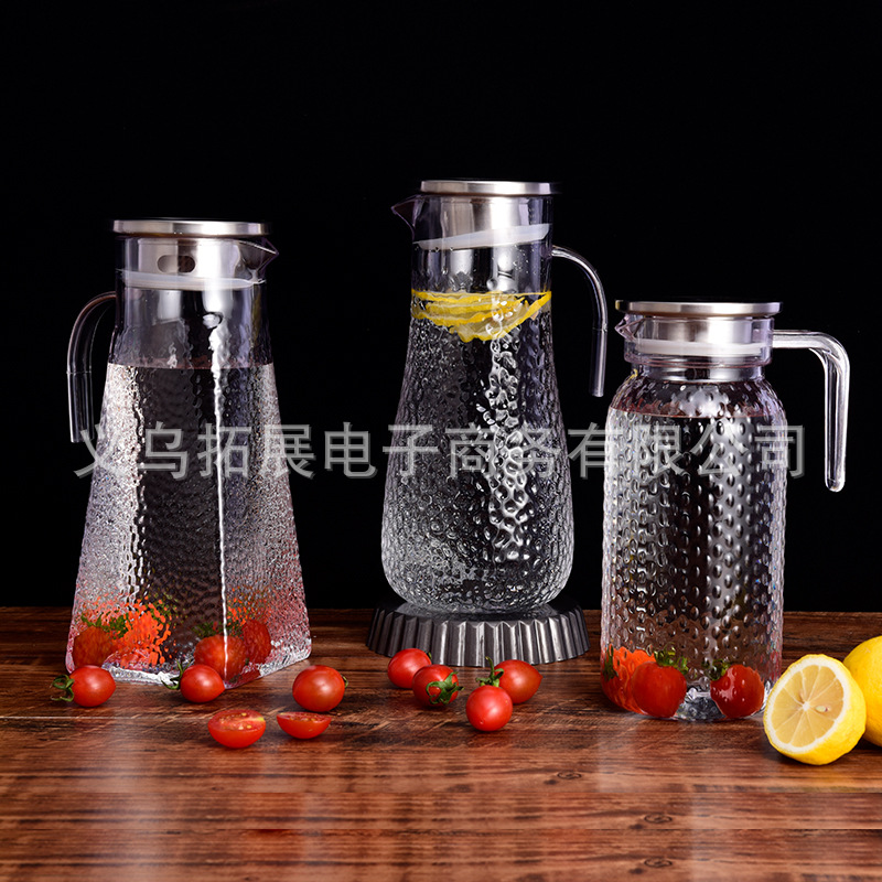 Acrylic hammer-patterned kettle, anti-drop plastic tied kettle, PC juice kettle, high-end Japanese high-temperature resistant cold water kettle for bars and restaurants Application Scenario