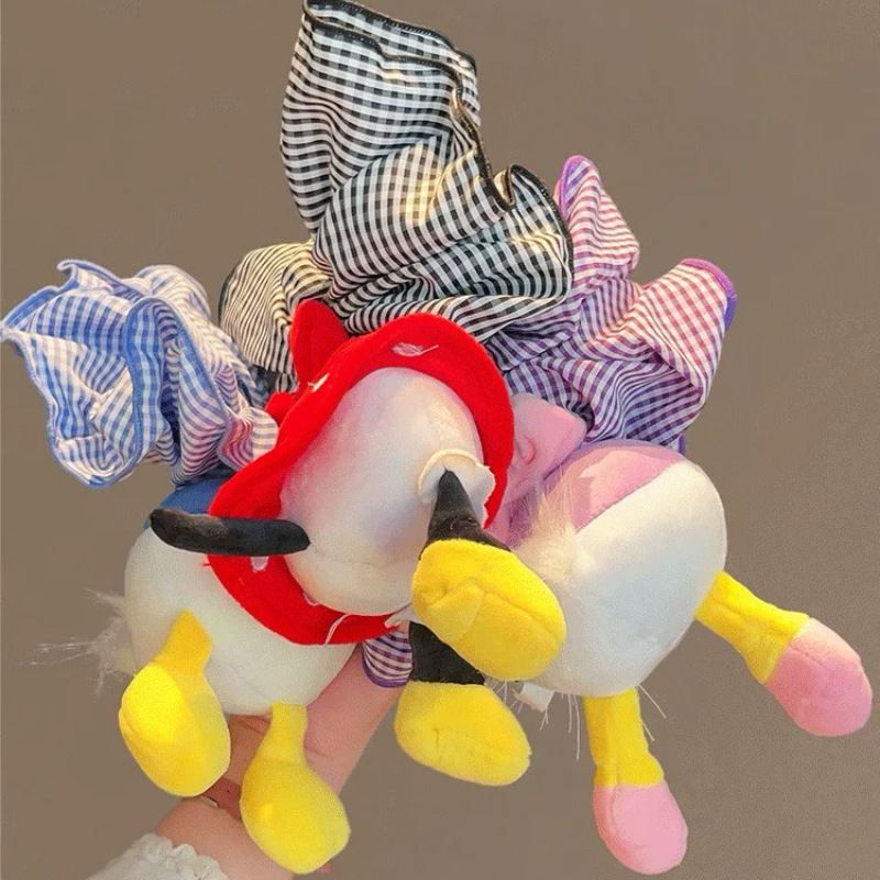 Mickey, Donald Duck, cute bottom, large intestine, hair band, high-end female style, flower headwear, bun hair, hair rope, flower hair accessory Specification drawing