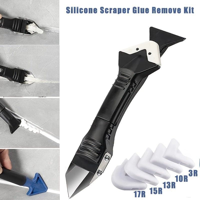 Cross-border bestseller multi-functional silicone glue scraper, tile Angle grouting and glue removal knife full figure