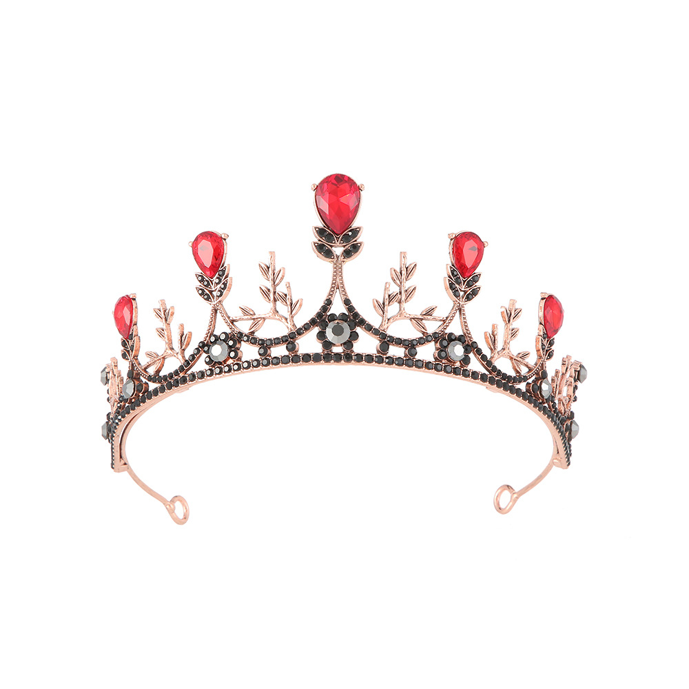 Cross-border European and American stage performances, queen princess crown headband, forest-style charm, travel photography crown exotic style headwear Specification drawing