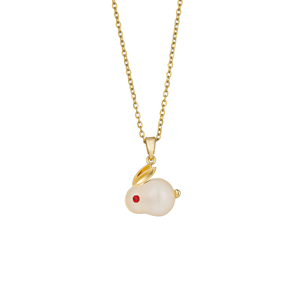 2023 New Style Rabbit Year simple Little rabbit titanium steel necklace, versatile and personalized for women, popular collarbone chain, high-end accessory Item Picture