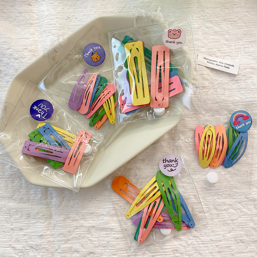 ins girl candy-colored BB clips headwear, hair clips, luminous side bangs clips, forehead clippers, hair clips and hair accessories Specification drawing