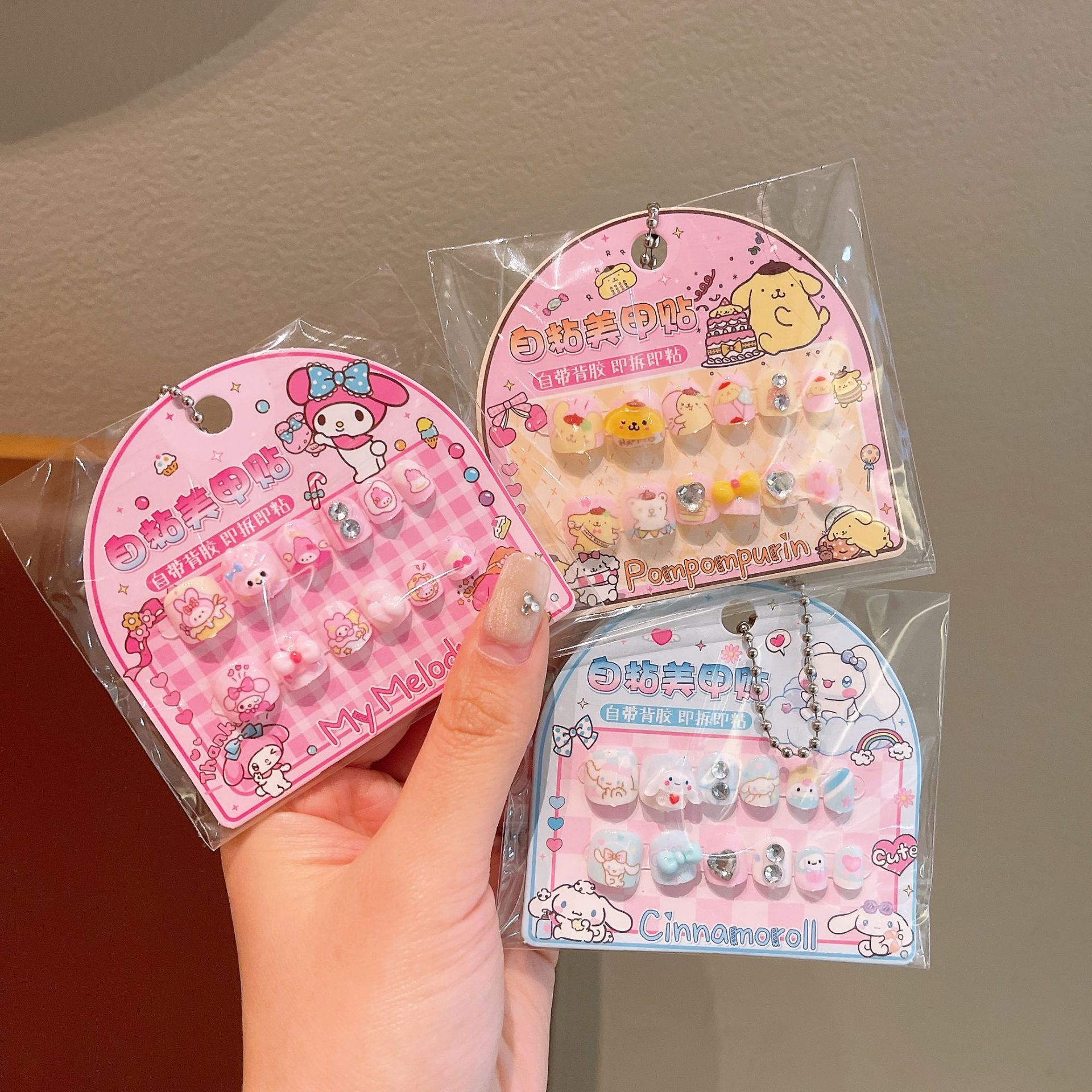Sanrio 3D nail stickers for children, new semi-manual detachable self-adhesive waterproof stickers for girls' nail art Application Scenario