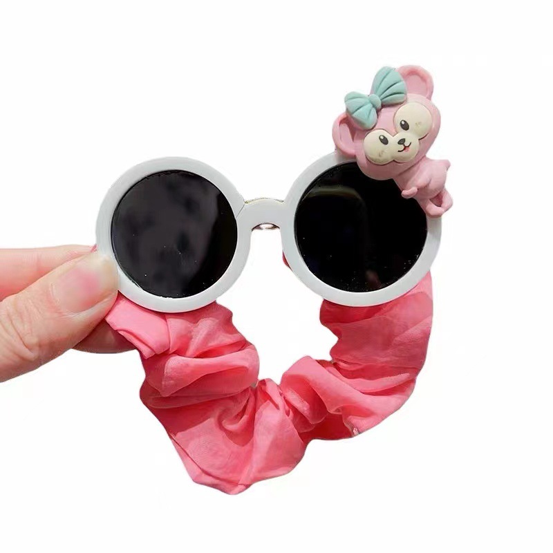 Children's sunglasses, hair bands, glasses, rubber bands, large intestine bands, elegant baby, little girl, no damage to hair bands, high-elastic ponytail hair bands Item Picture