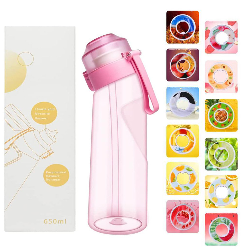 Cross-border bestseller creative 0-sugar 0-calorie gradient color playful cup, sports straw scented cup, bouncy fruit-flavored cup with 12 flavors Item Picture