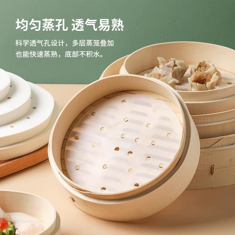 Steamer paper, steamed buns, silicone oil paper, steamed bun and bread cushion paper, special paper cushion, non-stick disposable commercial steamer cushion paper Specification drawing