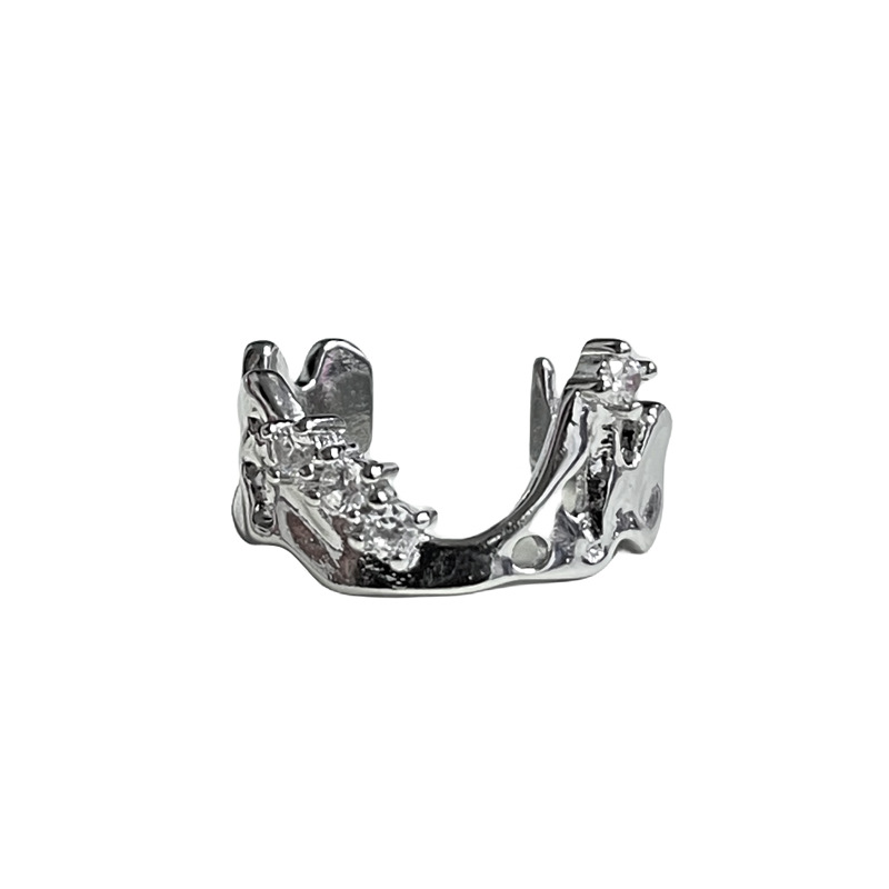 Fashionable and simple, irregular-textured open ring, a cold and unique design for women, with a simple and layered index finger ring Item Picture