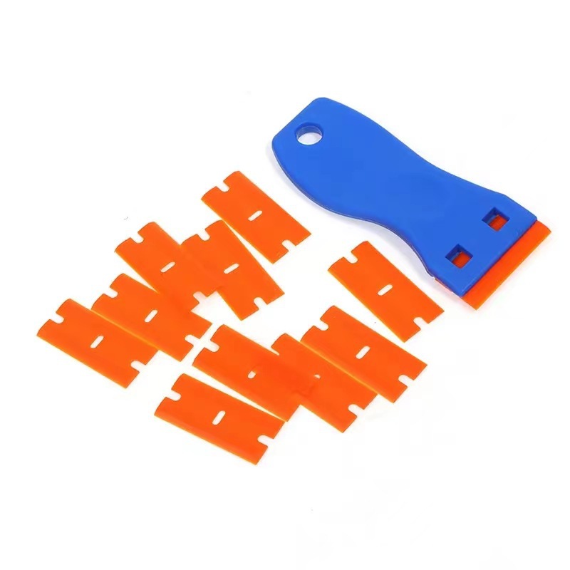 Plastic small scraper, glue removal scraper, car film application tool, stain removal small scraper, household stain removal and cleaning scraper full figure