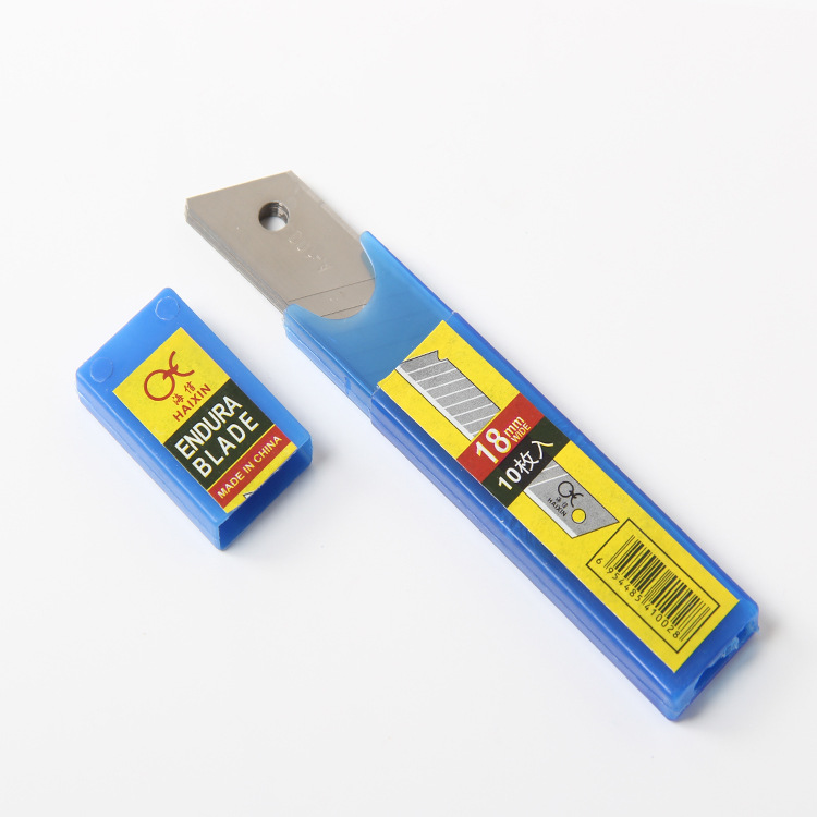 Hisense large 18mm utility knife blades, 10 pieces per box, paper cutting knife blades, office stationery supplies wholesale price details Picture