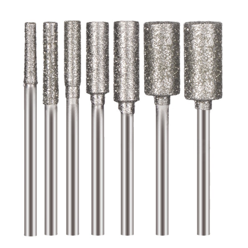 Grinding head A needle, corundum electric grinding needle A rod, round jade and jadeite grinding accessories, rough stone peeling teeth machine drill bit Item Picture